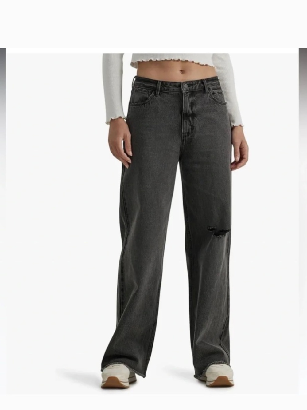 Wrangler Mid Rise Loose Straight Jean Onyx